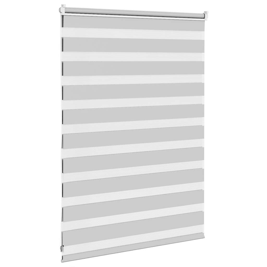 vidaXL Doppelrollo Hellgrau 115x100 cm Stoffbreite 110,9 cm Polyester