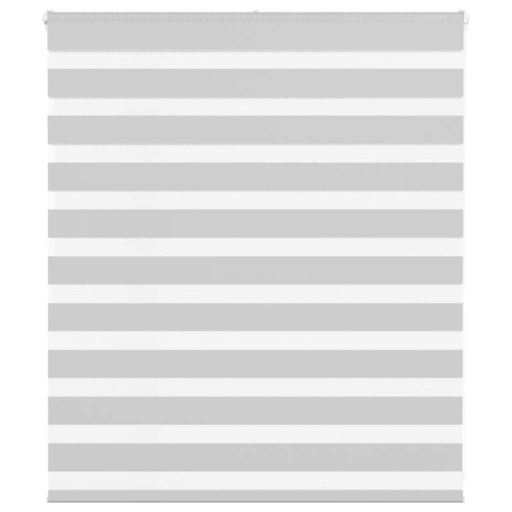 vidaXL Doppelrollo Hellgrau 125x100 cm Stoffbreite 120,9 cm Polyester