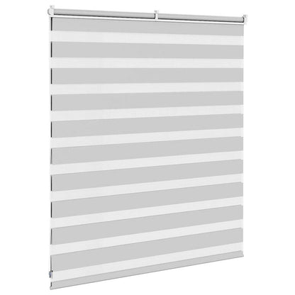 vidaXL Doppelrollo Hellgrau 125x100 cm Stoffbreite 120,9 cm Polyester
