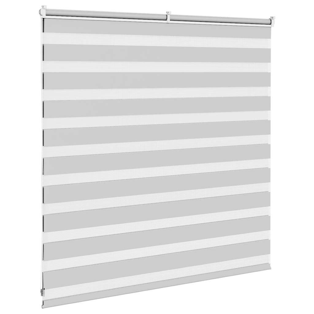 vidaXL Doppelrollo Hellgrau 145x100 cm Stoffbreite 140,9 cm Polyester