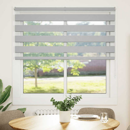 vidaXL Doppelrollo Hellgrau 150x100 cm Stoffbreite 145,9 cm Polyester