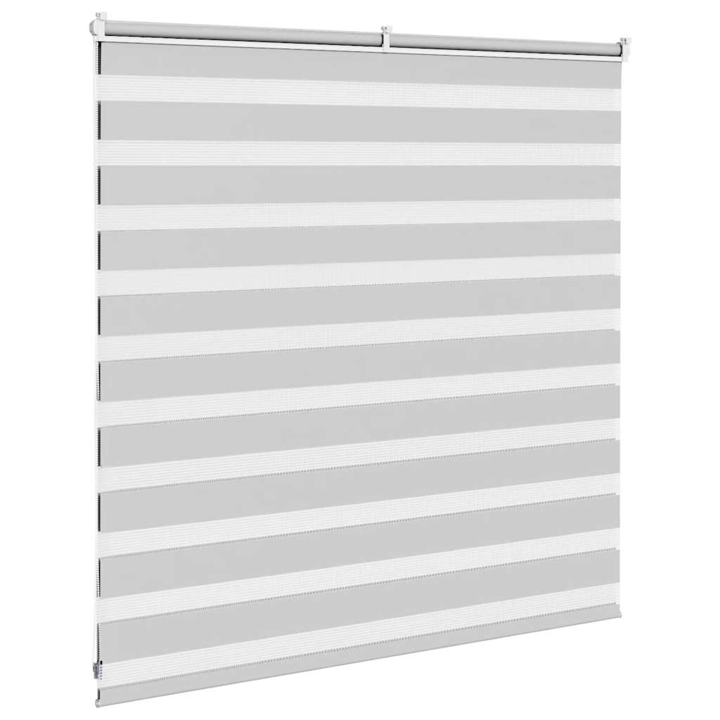 vidaXL Doppelrollo Hellgrau 150x100 cm Stoffbreite 145,9 cm Polyester