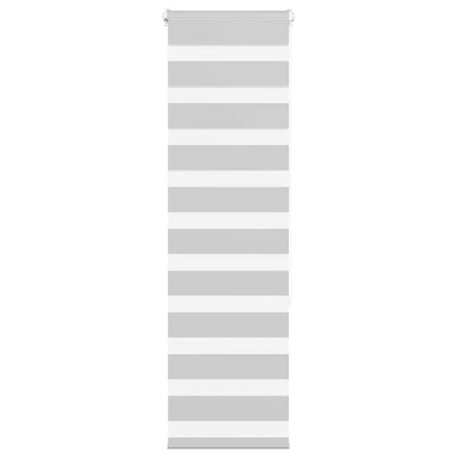 vidaXL Doppelrollo Hellgrau 40x150 cm Stoffbreite 35,9 cm Polyester