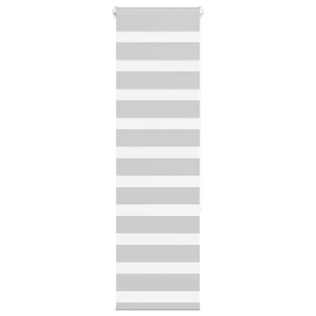 vidaXL Doppelrollo Hellgrau 45x150 cm Stoffbreite 40,9 cm Polyester