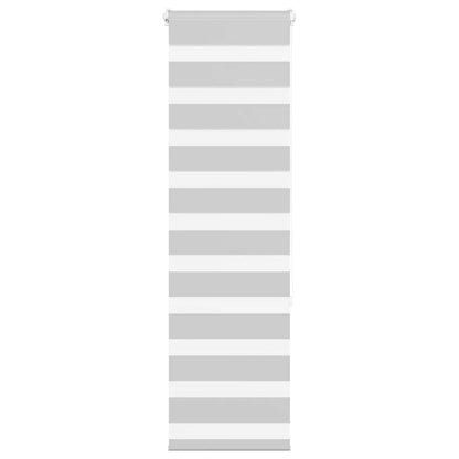 vidaXL Doppelrollo Hellgrau 45x150 cm Stoffbreite 40,9 cm Polyester