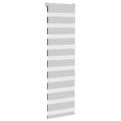vidaXL Doppelrollo Hellgrau 45x150 cm Stoffbreite 40,9 cm Polyester