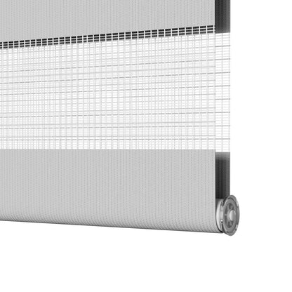 vidaXL Doppelrollo Hellgrau 60x150 cm Stoffbreite 55,9 cm Polyester