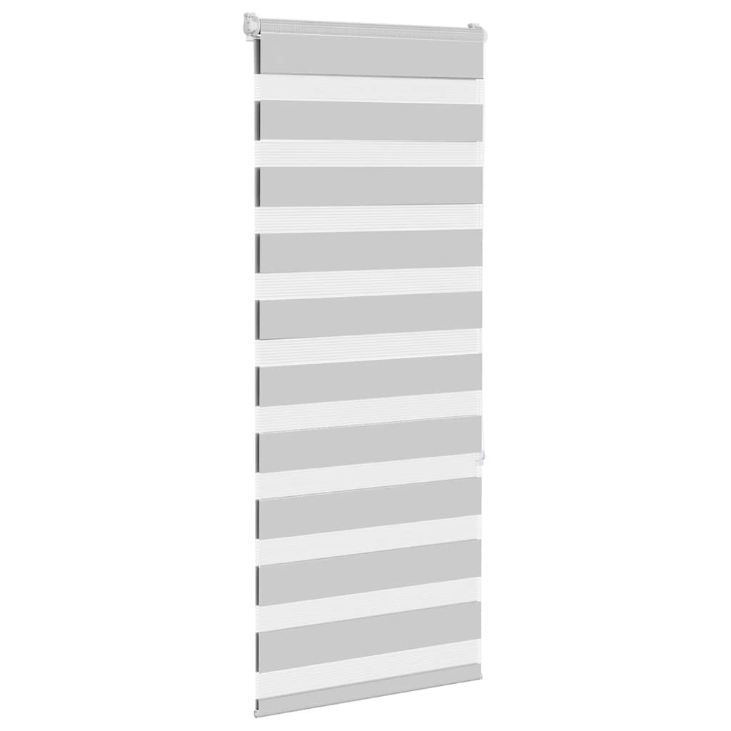 vidaXL Doppelrollo Hellgrau 60x150 cm Stoffbreite 55,9 cm Polyester