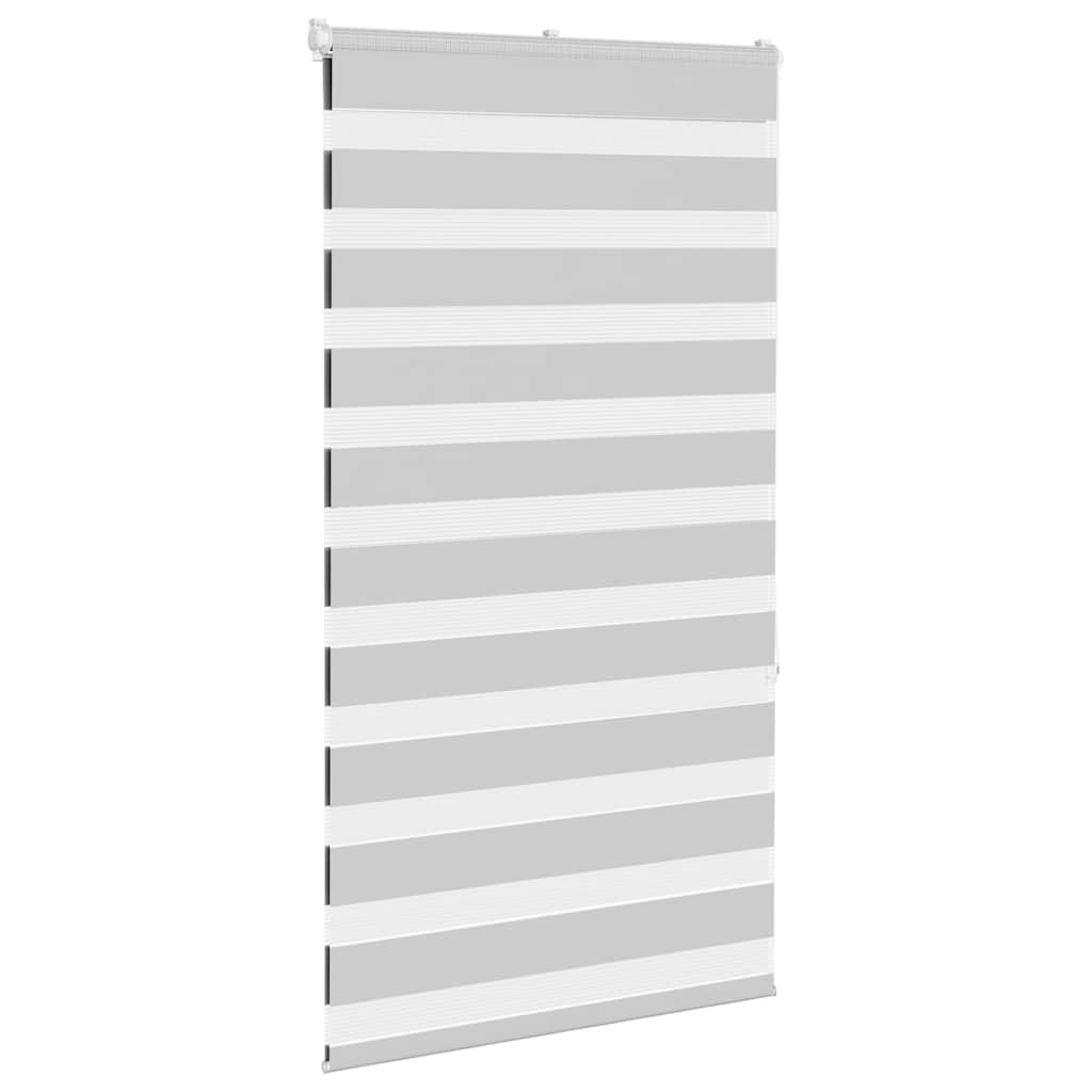 vidaXL Doppelrollo Hellgrau 75x150 cm Stoffbreite 70,9 cm Polyester