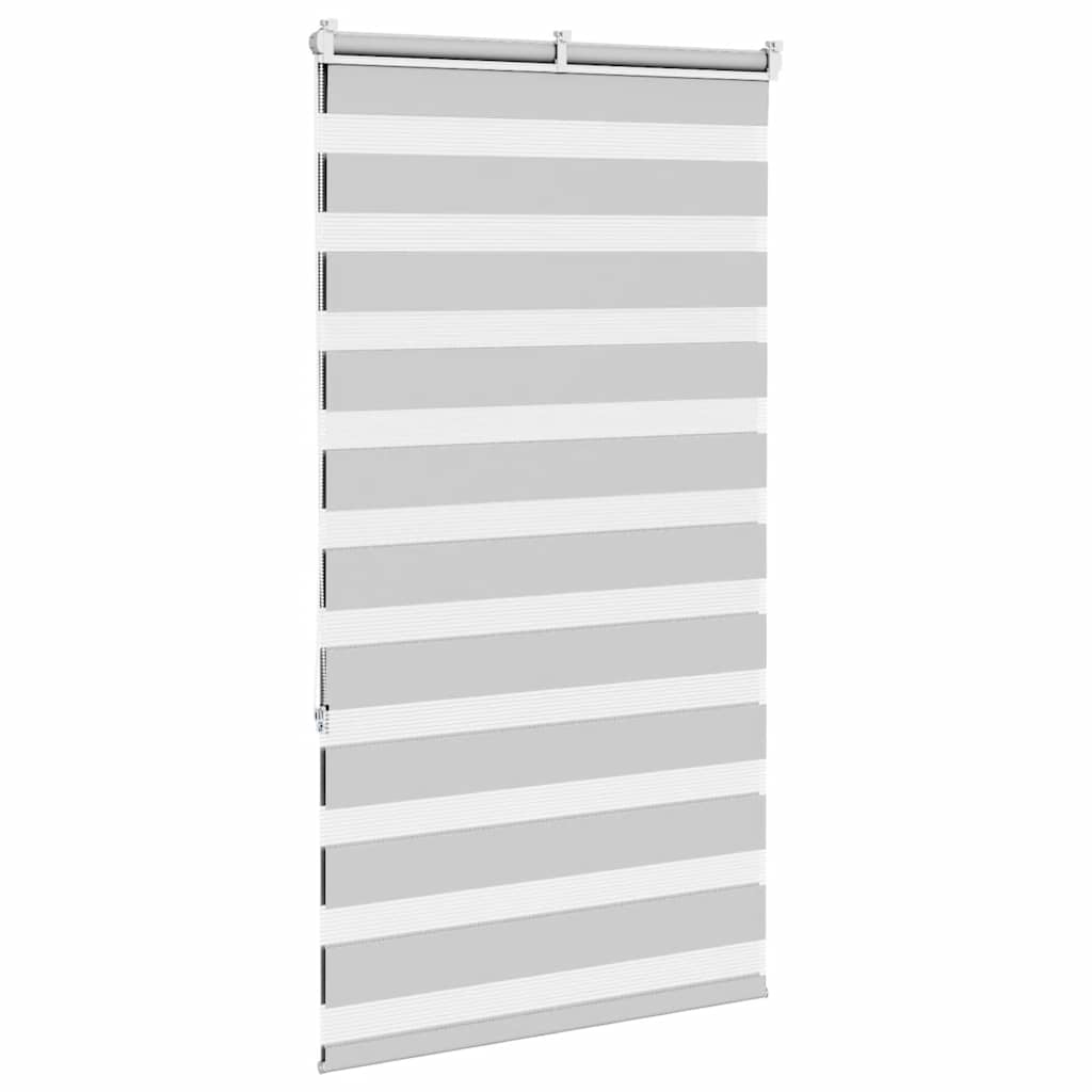 vidaXL Doppelrollo Hellgrau 75x150 cm Stoffbreite 70,9 cm Polyester