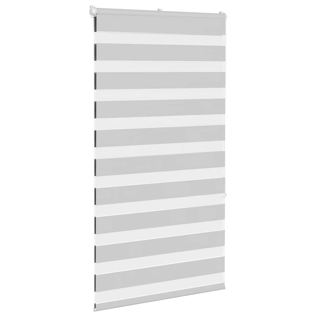 vidaXL Doppelrollo Hellgrau 90x150 cm Stoffbreite 85,9 cm Polyester