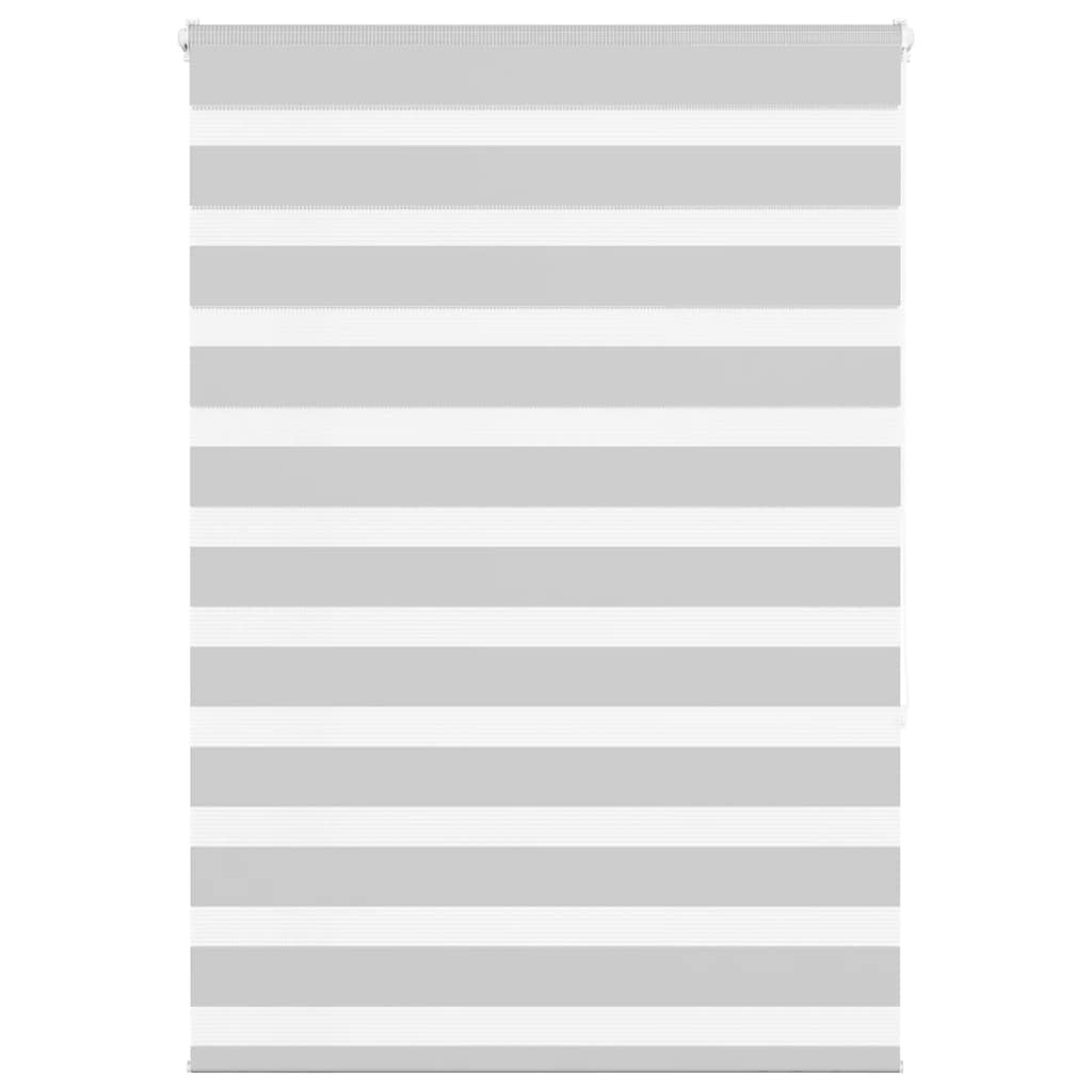 vidaXL Doppelrollo Hellgrau 95x150 cm Stoffbreite 90,9 cm Polyester