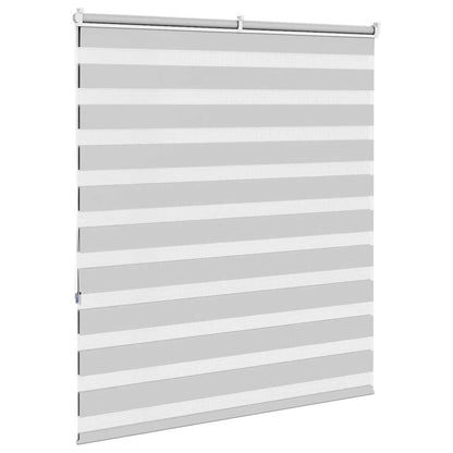 vidaXL Doppelrollo Hellgrau 125x150 cm Stoffbreite 120,9 cm Polyester