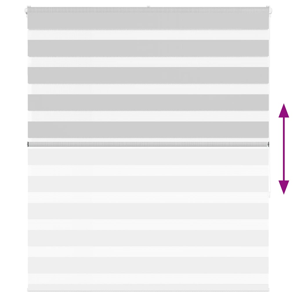 Doppelrollo Hellgrau 125x150 cm Stoffbreite 120,9 cm Polyester