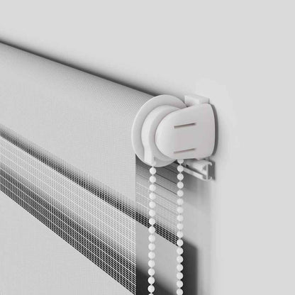 Doppelrollo Hellgrau 125x150 cm Stoffbreite 120,9 cm Polyester