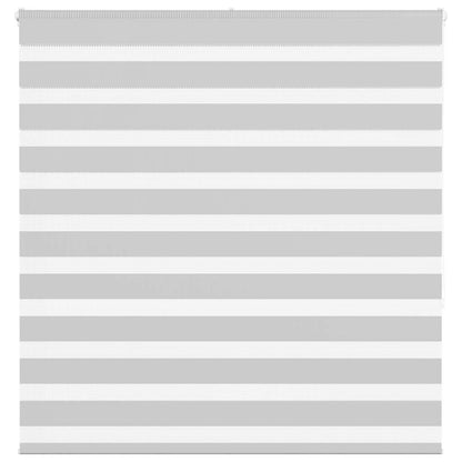 vidaXL Doppelrollo Hellgrau 140x150 cm Stoffbreite 135,9 cm Polyester