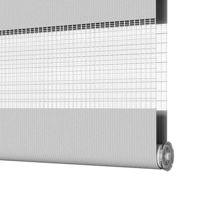 vidaXL Store enrouleur double gris clair 155x150 cm Largeur du tissu 150,9 cm Polyester