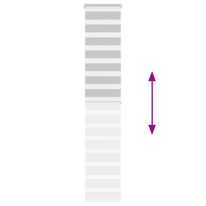 vidaXL Doppelrollo Hellgrau 40x200 cm Stoffbreite 35,9 cm Polyester