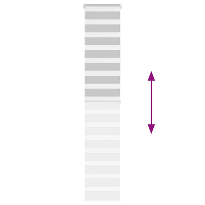 Doppelrollo Hellgrau 50x200 cm Stoffbreite 45,9 cm Polyester