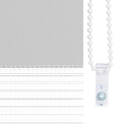 Doppelrollo Hellgrau 70x200 cm Stoffbreite 65,9 cm Polyester