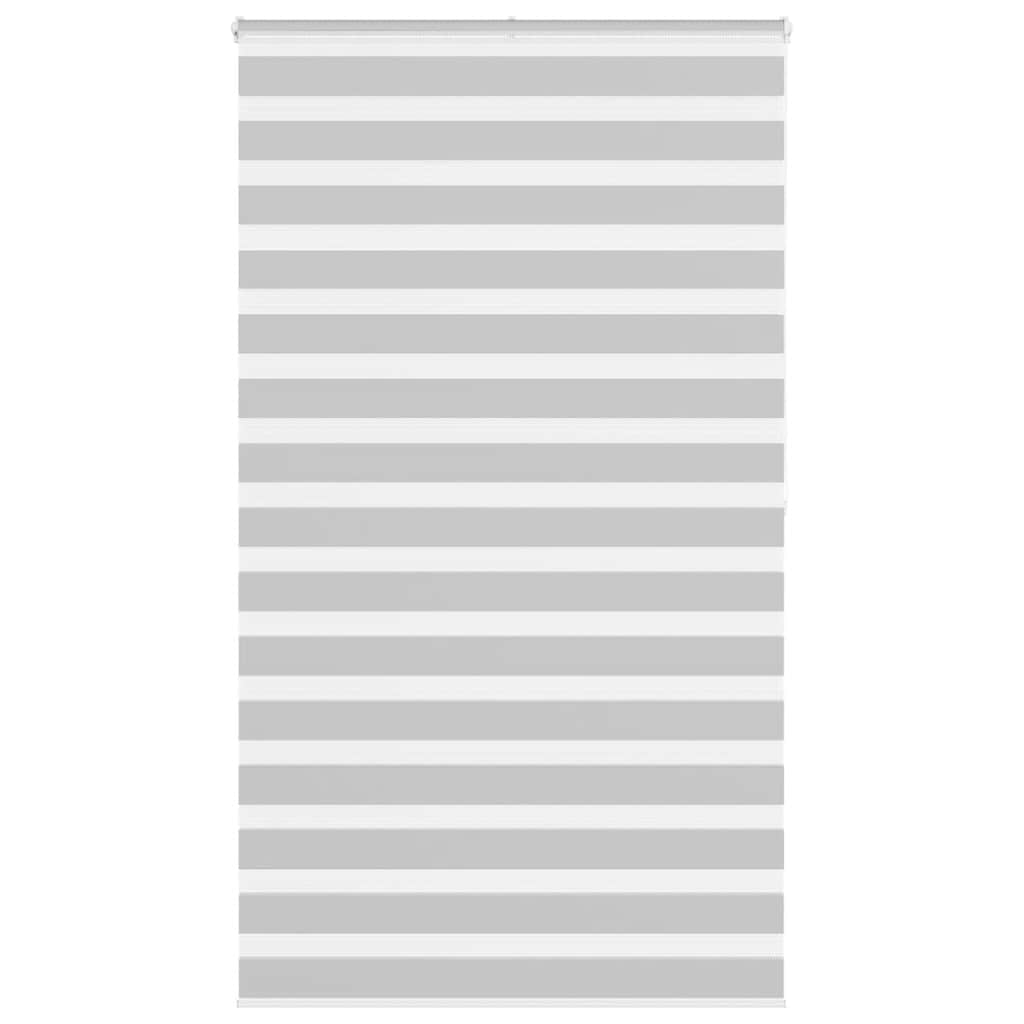 vidaXL Doppelrollo Hellgrau 125x200 cm Stoffbreite 120,9 cm Polyester