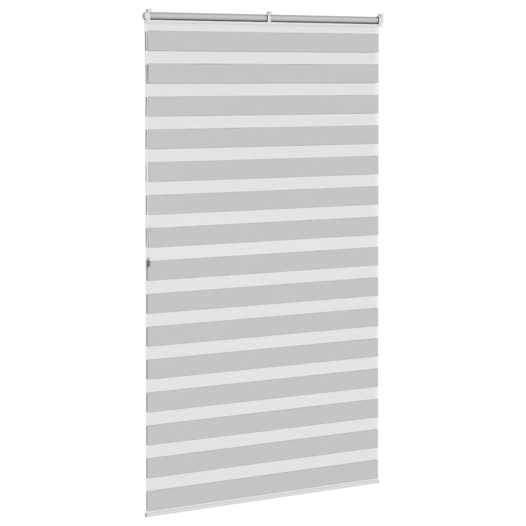 vidaXL Doppelrollo Hellgrau 125x200 cm Stoffbreite 120,9 cm Polyester