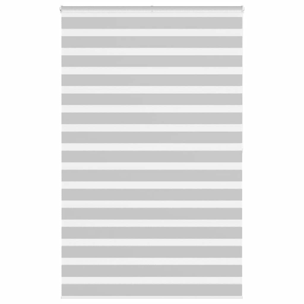vidaXL Doppelrollo Hellgrau 145x200 cm Stoffbreite 140,9 cm Polyester