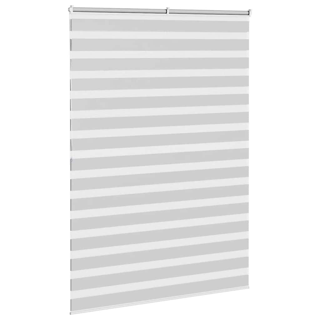 vidaXL Doppelrollo Hellgrau 155x200 cm Stoffbreite 150,9 cm Polyester