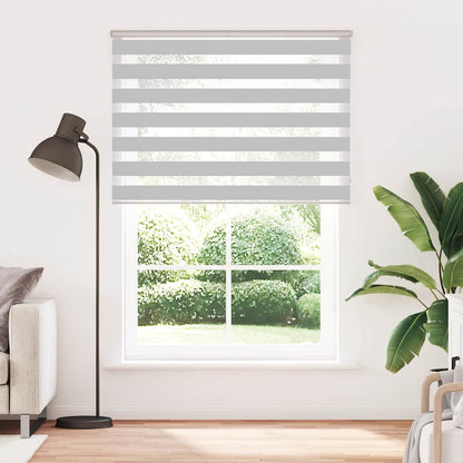 vidaXL Doppelrollo Hellgrau 160x200 cm Stoffbreite 155,9 cm Polyester