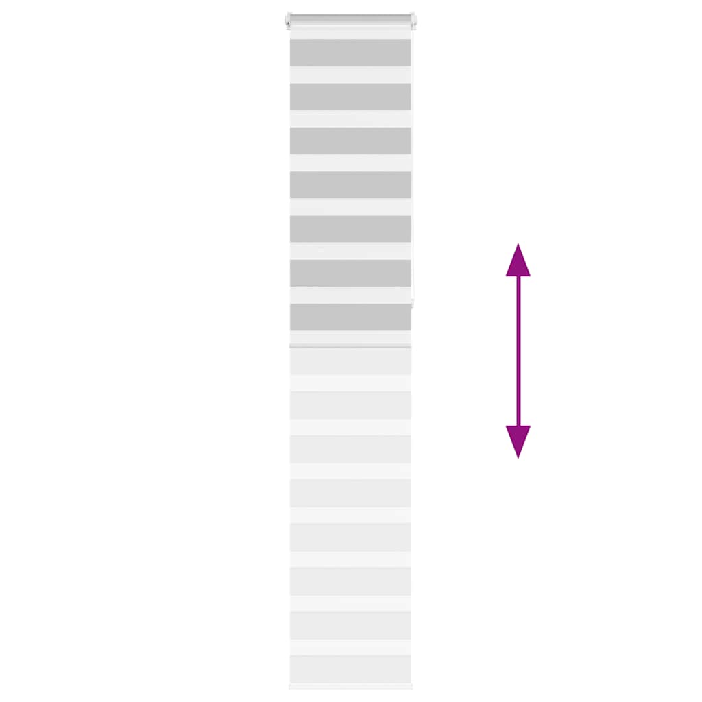 Doppelrollo Hellgrau 40x230 cm Stoffbreite 35,9 cm Polyester