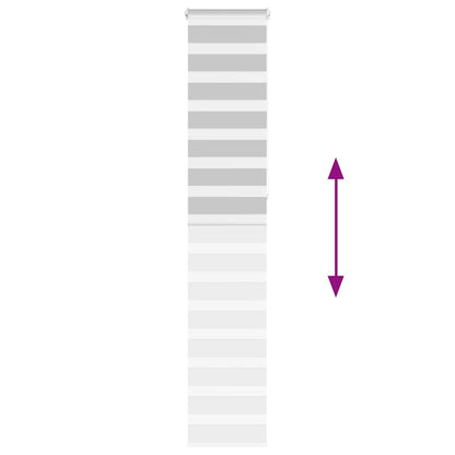 Doppelrollo Hellgrau 40x230 cm Stoffbreite 35,9 cm Polyester