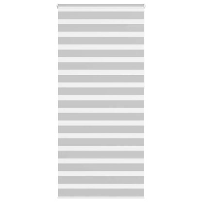 vidaXL Doppelrollo Hellgrau 95x230 cm Stoffbreite 90,9 cm Polyester
