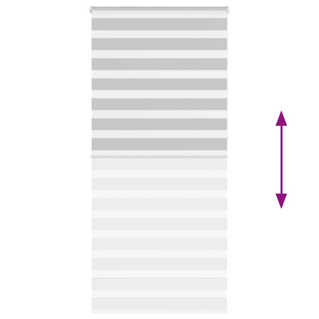 Doppelrollo Hellgrau 100x230 cm Stoffbreite 95,9 cm Polyester