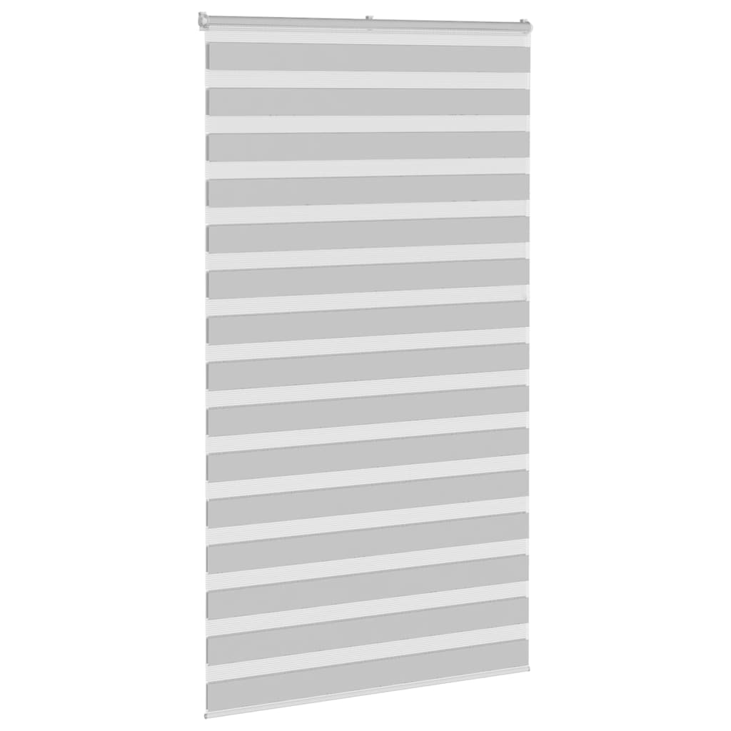 vidaXL Doppelrollo Hellgrau 135x230 cm Stoffbreite 130,9 cm Polyester