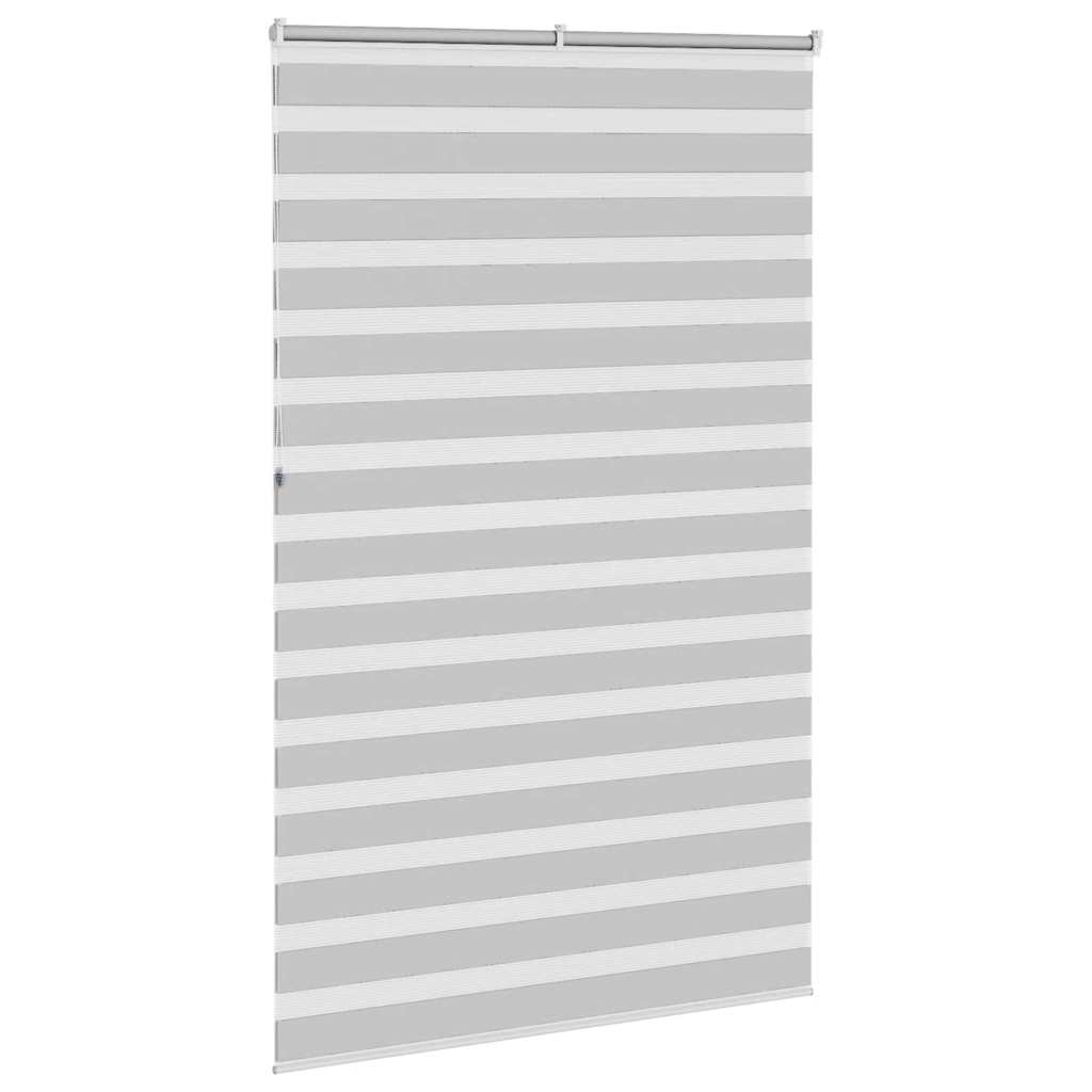 vidaXL Doppelrollo Hellgrau 140x230 cm Stoffbreite 135,9 cm Polyester