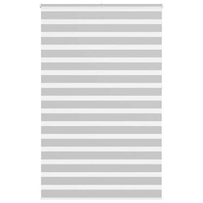 vidaXL Doppelrollo Hellgrau 150x230 cm Stoffbreite 145,9 cm Polyester