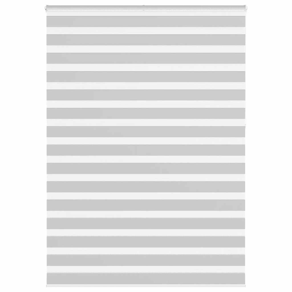 vidaXL Doppelrollo Hellgrau 155x230 cm Stoffbreite 150,9 cm Polyester