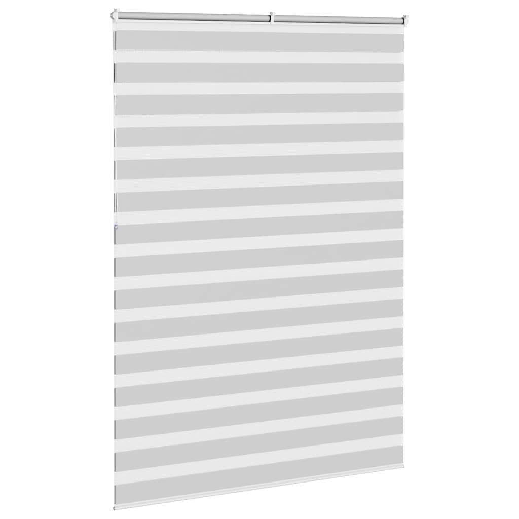 vidaXL Doppelrollo Hellgrau 160x230 cm Stoffbreite 155,9 cm Polyester