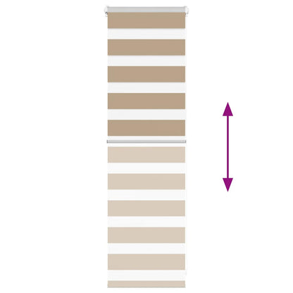 Doppelrollo Sandbraun 40x100 cm Stoffbreite 35,9 cm Polyester