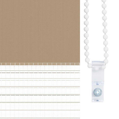 Doppelrollo Sandbraun 45x100 cm Stoffbreite 40,9 cm Polyester