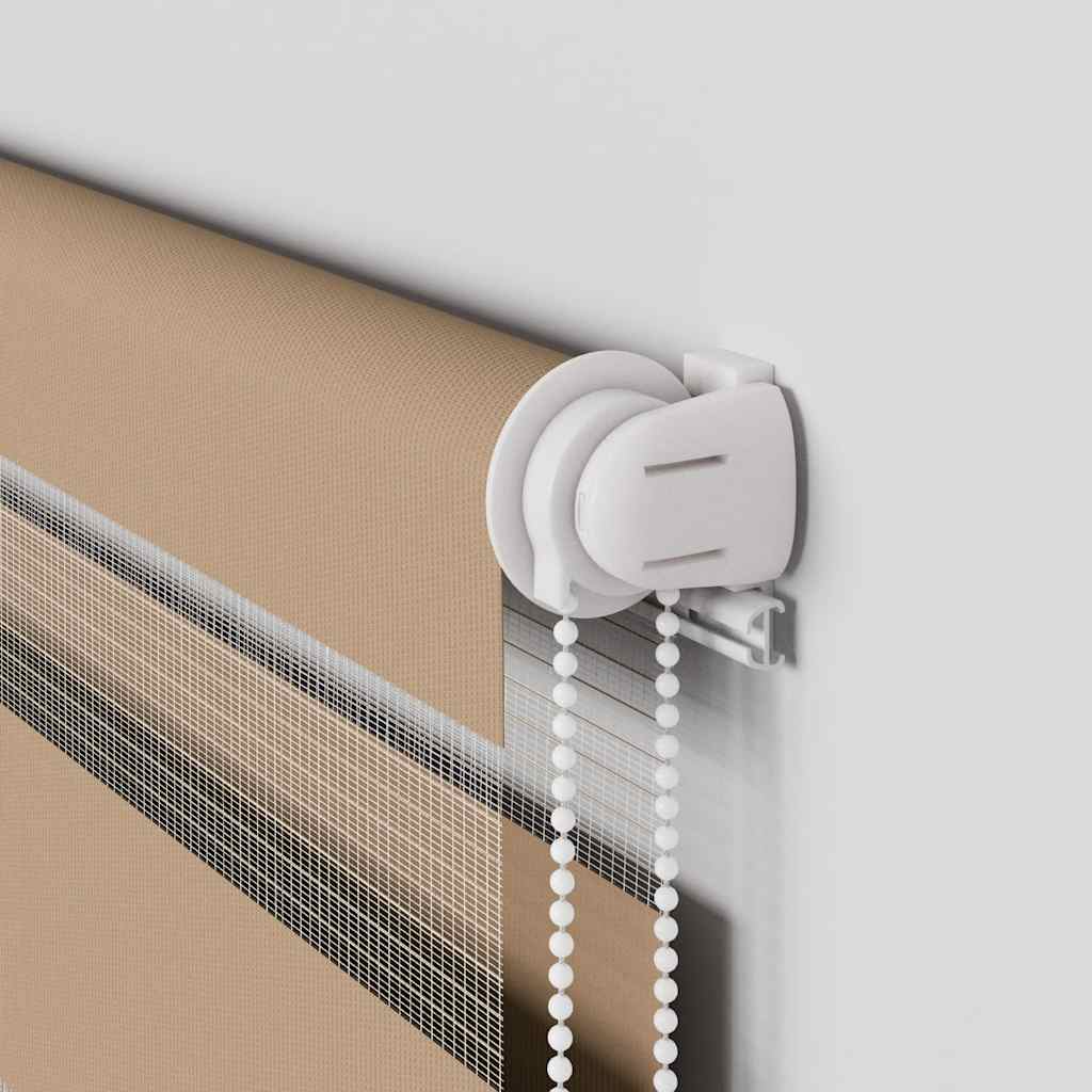 Doppelrollo Sandbraun 45x100 cm Stoffbreite 40,9 cm Polyester