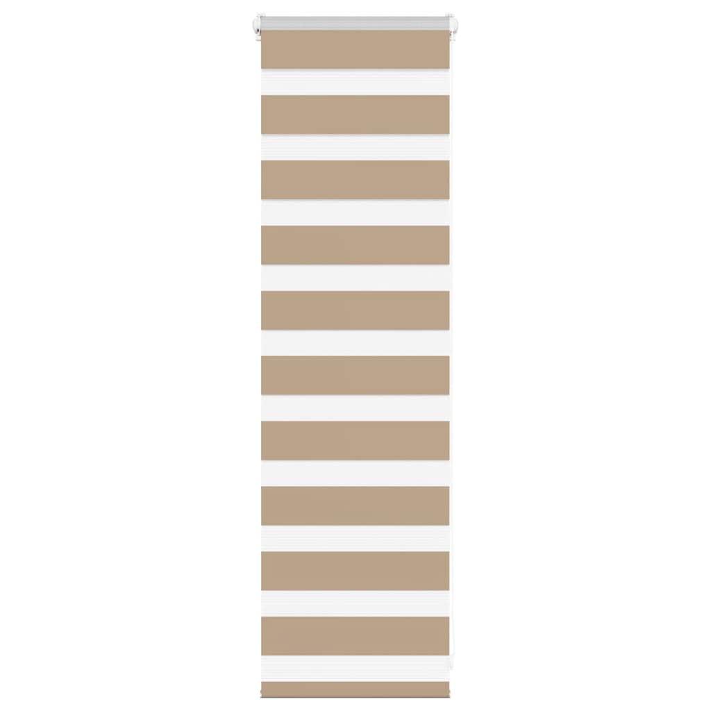 vidaXL Doppelrollo Sandbraun 50x100 cm Stoffbreite 45,9 cm Polyester