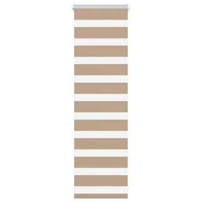 vidaXL Doppelrollo Sandbraun 50x100 cm Stoffbreite 45,9 cm Polyester