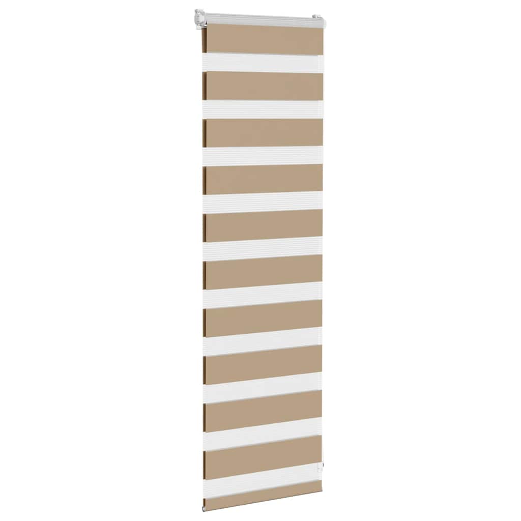 vidaXL Doppelrollo Sandbraun 50x100 cm Stoffbreite 45,9 cm Polyester
