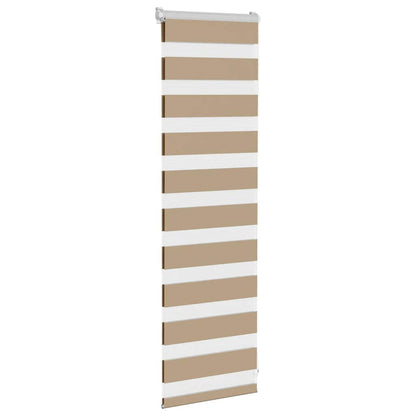 vidaXL Doppelrollo Sandbraun 50x100 cm Stoffbreite 45,9 cm Polyester