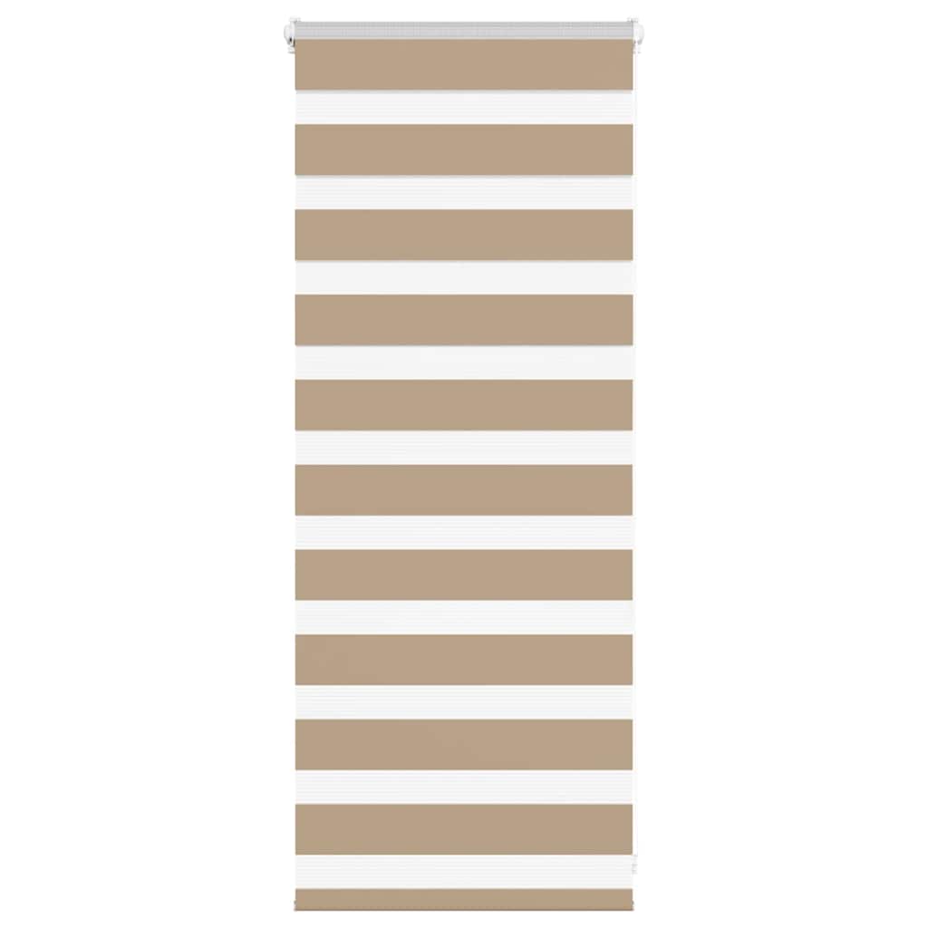 vidaXL Doppelrollo Sandbraun 60x100 cm Stoffbreite 55,9 cm Polyester