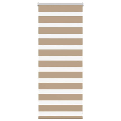 vidaXL Doppelrollo Sandbraun 60x100 cm Stoffbreite 55,9 cm Polyester