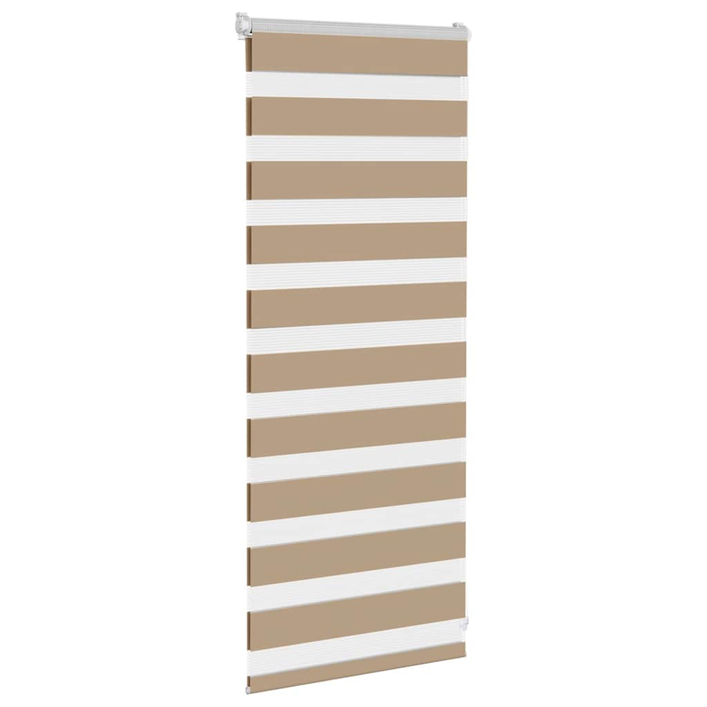 vidaXL Doppelrollo Sandbraun 60x100 cm Stoffbreite 55,9 cm Polyester