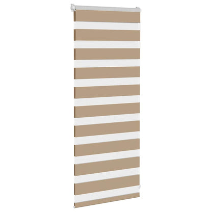 vidaXL Doppelrollo Sandbraun 60x100 cm Stoffbreite 55,9 cm Polyester
