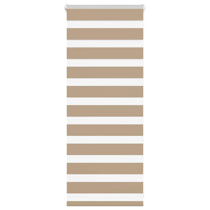 vidaXL Doppelrollo Sandbraun 65x100 cm Stoffbreite 60,9 cm Polyester